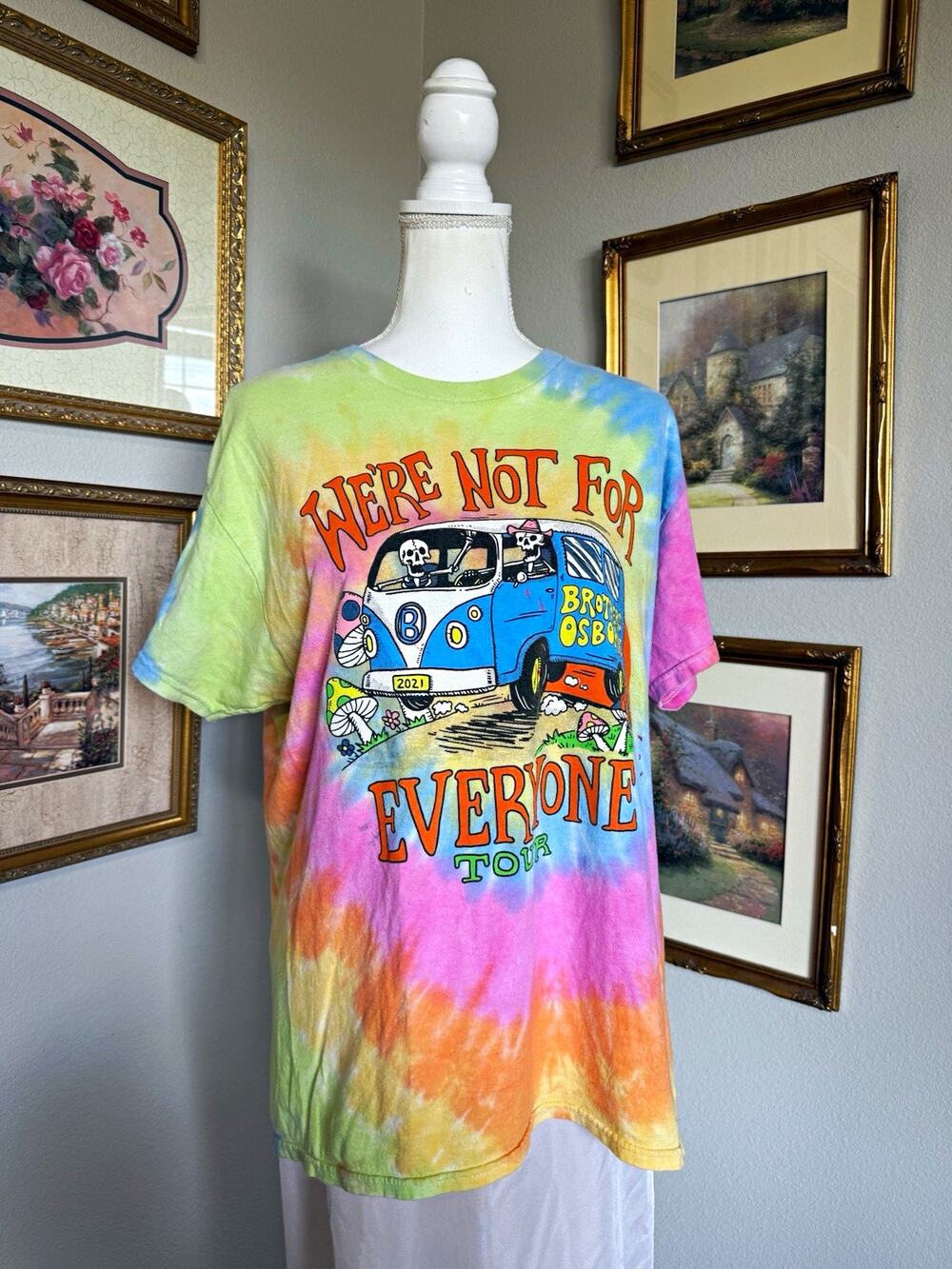 Grateful Dead Tie-Dye We’re Not For Everyone Tour Graphic Tee L Cotton